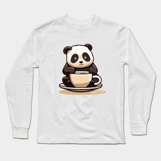 Panda Coffee: Caffeine and Cuteness Long Sleeve T-Shirt